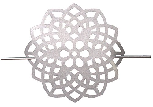 Home Fashion Raffhalter AUS Metall-Blume, Silber, 18 x 2 cm von Home Fashion