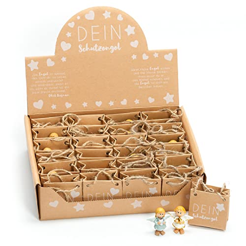 Home-Flair 24 x kleine Schutzengel in Tüte I Gastgeschenk I Glücksbringer I Geschenke für Gäste (Gold/Silber) von Home-Flair