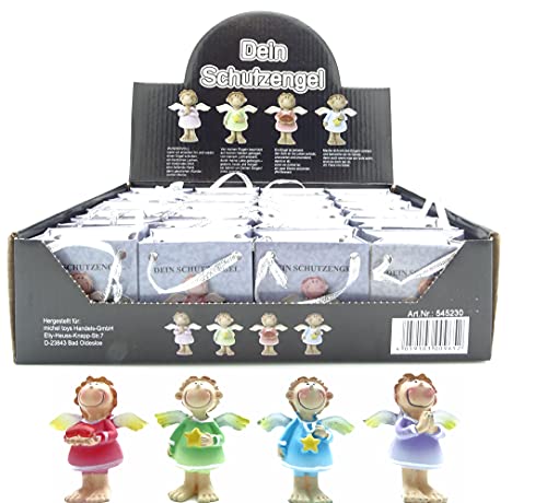 Home-Flair 24 x kleine Schutzengel in Tüte l Gastgeschenk l Glücksbringer l Geschenke für Gäste (Bunt) von Home-Flair
