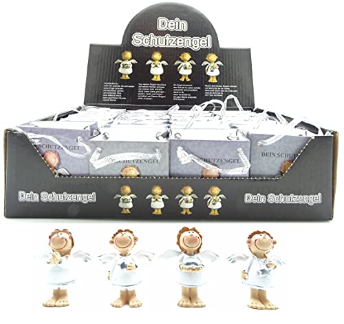 Home-Flair 24 x kleine Schutzengel in Tüte l Gastgeschenk l Glücksbringer l Geschenke für Gäste (Weiß) von Home-Flair