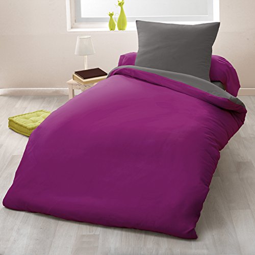 Home Passion 54016 Pack 2 x 2teilig Bettwäsche Mikrofaser Johannisbeerrot/grau 140 x 200 cm Home Passion 54016 Pack 2 x 2teilig Bettwäsche Mikrofaser Johannisbeerrot/grau 140 x 200 cm von Home Linge Passion