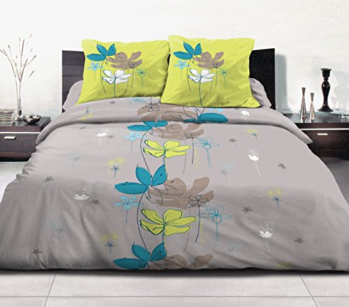 Home Passion Bettwäsche 3-teilig Scene Natur 100% 57 Fäden, Baumwolle, Mehrfarbig, 240 x 260 x 0,1 cm von Home Linge Passion
