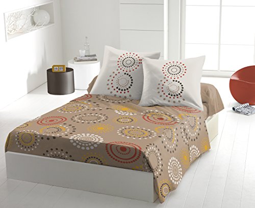 Home Passion Bettwäsche Laken-4 teilig Feuerwerk Taupe 100% 57 Fäden, Baumwolle, Mehrfarbig, 240 x 300 x 0,1 cm von Home Linge Passion