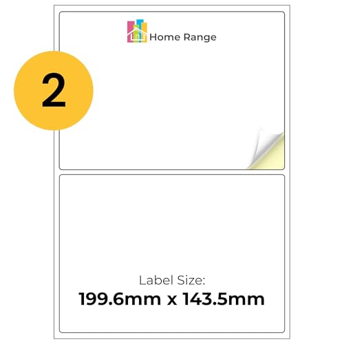 Home Range 400 Aufkleber Adressetiketten (2x2 | 4 pro Blatt, 100 Blatt) matt weiß selbstklebend Etiketten zum Abheften, Organisieren, Rücksendeadresse, Büro & Zuhause Beschriftung von Home Range