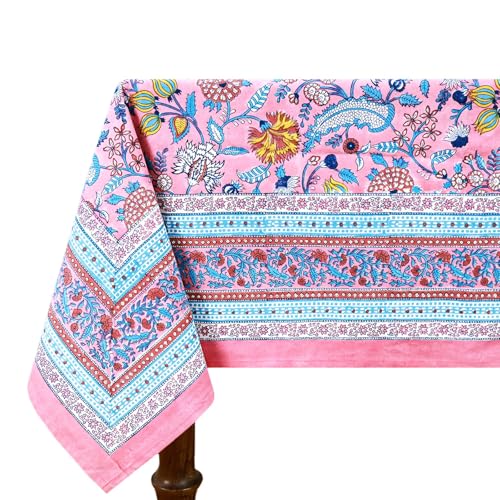 Home Spun & Crafts Rechteckige Tischdecke, 183 x 274 cm, indischer Blockdruck, 100 % Baumwolle, Tischdecke für Hochzeiten, Thanksgiving, Weihnachten und ideal für den täglichen Gebrauch und besondere Home Spun & Crafts Rechteckige Tischdecke, 183 x 274 cm, indischer Blockdruck, 100 % Baumwolle, Tischdecke für Hochzeiten, Thanksgiving, Weihnachten und ideal für den täglichen Gebrauch und besondere von Home Spun & Crafts
