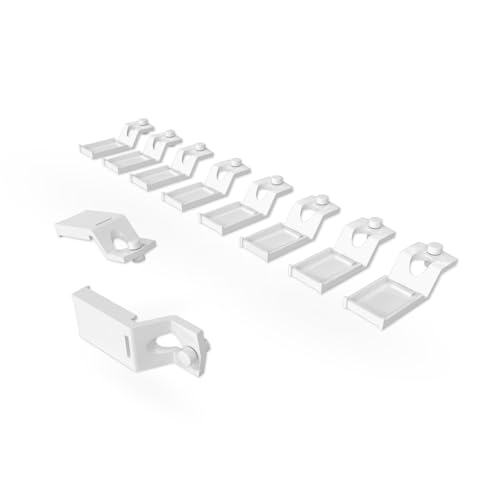 Home-Vision Gardinenschiene Vorhangschiene 1-läufig, 2-läufig, 3-läufig,4-läufig(Serie X, 10 x Weiß Paneelclipsen) Aluminium, Inkl. Befestigungsmaterial, für Schiebevorhang von Home-Vision