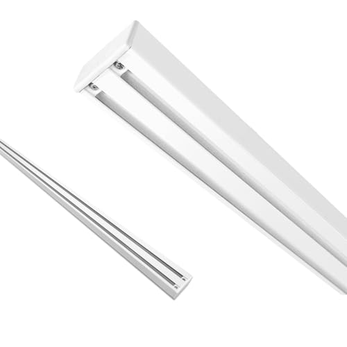 Home-Vision Gardinenschiene Vorhangschiene 2-läufig, 3-läufig oder 4-läufig (Serie X, 2-läufig, 400cm - nur Gardinenschiene) Aluminium, Inkl. Befestigungsmaterial, für Schiebevorhang von Home-Vision