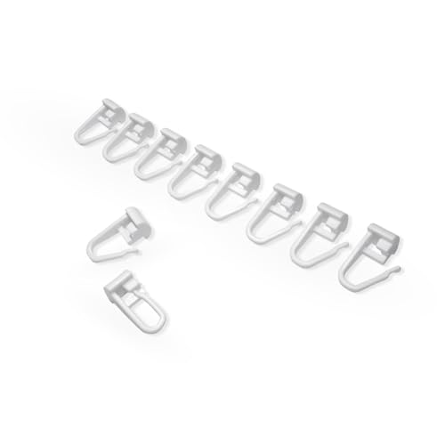 Home-Vision Gardinenschiene Vorhangschiene 1-läufig, 2-läufig, 3-läufig,4-läufig(Serie Y, 100 x Weiß Faltenlegehaken) Aluminium, Inkl. Befestigungsmaterial, für Schiebevorhang von Home-Vision