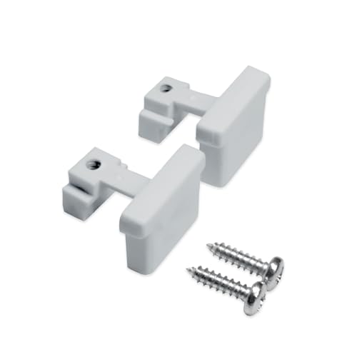 Home-Vision Gardinenschiene Vorhangschiene 1-läufig, 2-läufig, 3-läufig,4-läufig(Serie Y, 2 Stück Endkappen für Grau Gardinenschiene) Aluminium, Inkl. Befestigungsmaterial, für Schiebevorhang von Home-Vision