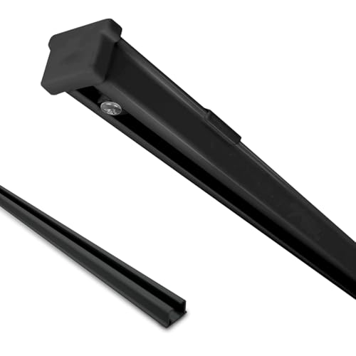 Home-Vision Gardinenschiene Vorhangschiene 1-läufig, 4 Farben Schienen (Serie Y, nur Schwarz Gardinenschiene, 240cm) Aluminium, Inkl. Befestigungsmaterial, für Schiebevorhang von Home-Vision