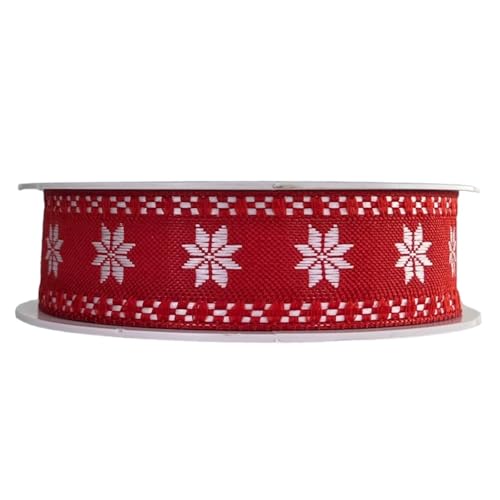Weihnachtsband 2,5 cm | Geschenkband Schleifenband | Stoffband | Dekoband | Kränzen, Schleifen, Weihnachten Dekorieren, Geschenk Verpacken (Tirolerisch 2,5 cm x 10 Meter) von Home of Christmas