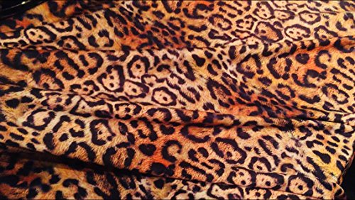 Stoff aus Stretch, Polyester, Elasthan, Jersey, 150 cm breit (Meterware), Design: Leoparden-Druck von LushFabric