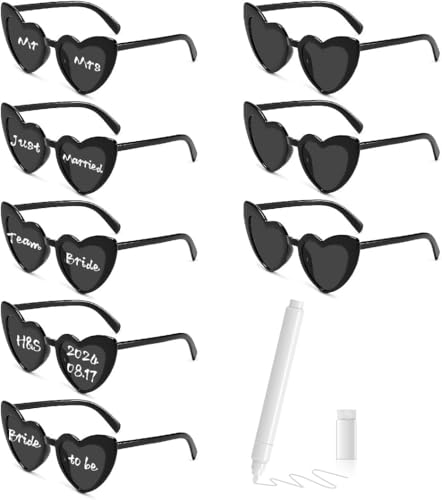 HomeDejavu Herz Sonnenbrille mit Stift, DIY Herzbrille, Sonnenbrille Hochzeit,JGA Brille Perlen Damen Hippie Brillen Partybrille Weiß Rosa Schwarz Grün mit Stift Junggesellenschied Deko für Bacheloret HomeDejavu Herz Sonnenbrille mit Stift, DIY Herzbrille, Sonnenbrille Hochzeit,JGA Brille Perlen Damen Hippie Brillen Partybrille Weiß Rosa Schwarz Grün mit Stift Junggesellenschied Deko für Bacheloret von HomeDejavu