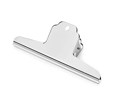 16,3 cm große Clips, 5 Stück Edelstahl-Dateien-Geldbinderklammern, Klemmen, Metallklammern für Lebensmitteltüten, Büroklammern für Zuhause, Büro, Schule (Silber) von HomeImpel