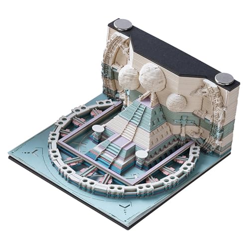 HomeJoySet 3D-Kalender 2025, 3D-Notizblock, Schreibtischuhr, Abreißbare Haftnotizen For Die Urlaubserinnerung Im Büro von HomeJoySet