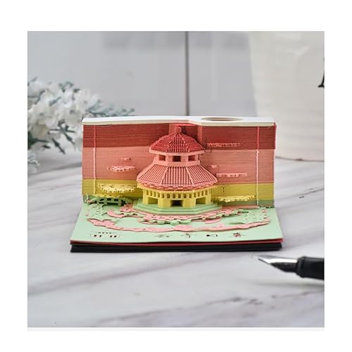 HomeJoySet 3D-Kunstkalender 2025, Zeitmesser-Notizblock For Den Schreibtisch, Urlaubserinnerung Und Dekoration(Colorful) von HomeJoySet