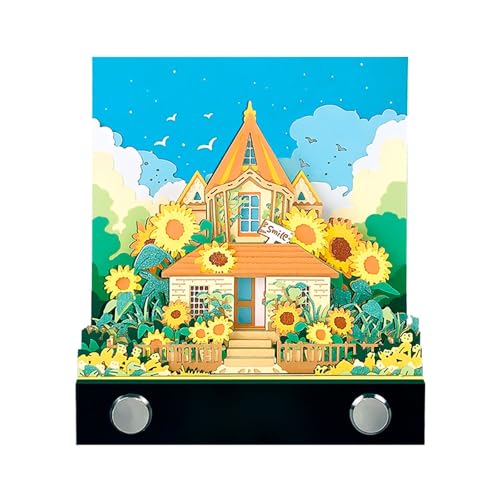 HomeJoySet 3D-Schreibtischkalender-Notizblock 2025, Sonnenblumen-Design, Zeitmesser-Erinnerung For Büro- Und Schultische von HomeJoySet