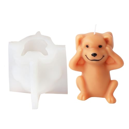 HomeJoySet Hunde-Silikonformen, Tierkerzenformen For Ton, Epoxidharz, For Backen Und Basteln Von Ornamenten(A) von HomeJoySet