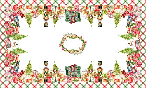 HomeLife Tischdecke für Weihnachten, quadratisch, Maße: 90 x 90 cm, hergestellt in Italien, Weihnachtstischdecke, 100% Cotton Muster HomeLife Tischdecke für Weihnachten, quadratisch, Maße: 90 x 90 cm, hergestellt in Italien, Weihnachtstischdecke, 100% Cotton Muster von HomeLife