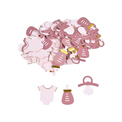 Homéa, 100 Stück Konfetti Papier Form Sauger Body Fläschchen Rosa Homéa, 100 Stück Konfetti Papier Form Sauger Body Fläschchen Rosa von Homéa