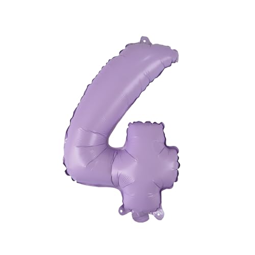 Homéa, Ballon Zahl 4, Metallise, aus Aluminium, mit Strohhalm, Höhe 40 cm, mehrfarbig Homéa, Ballon Zahl 4, Metallise, aus Aluminium, mit Strohhalm, Höhe 40 cm, mehrfarbig von Homéa