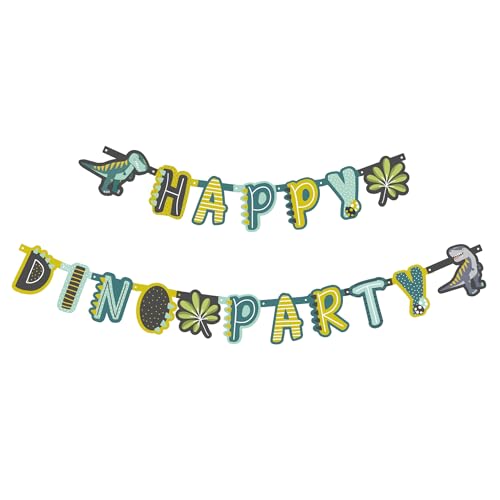 Homéa, Girlande Buchstabe Happy Dino Party aus Karton 2 m Happy Dino von Homéa