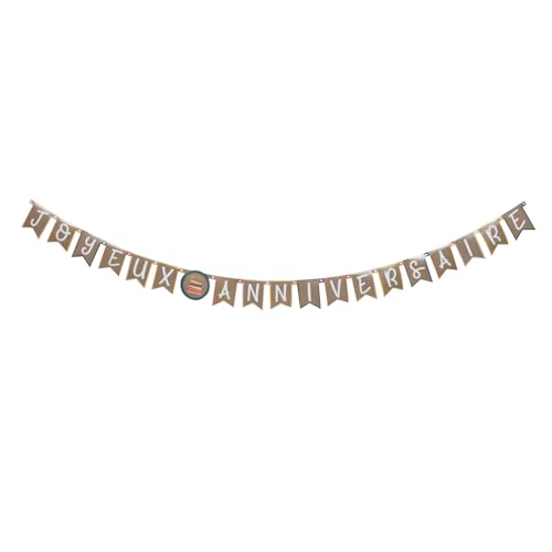 Homéa, Girlande mit Buchstabe "Happy Birthday" aus Karton, 2,1 m, Geburtstag, Kraft Homéa, Girlande mit Buchstabe "Happy Birthday" aus Karton, 2,1 m, Geburtstag, Kraft von Homéa