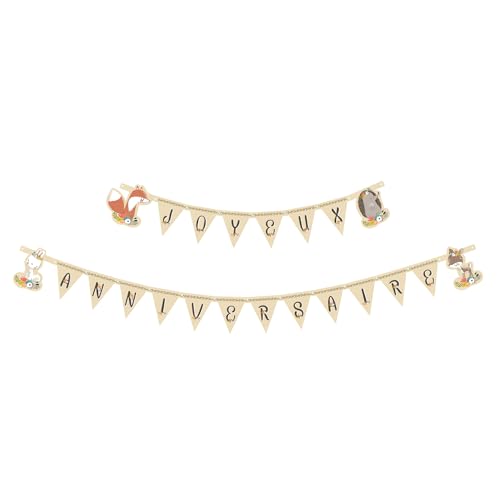 Homéa, Girlande mit Buchstabe "Happy Birthday" aus Karton, 2,4 m, Freunde Natur Homéa, Girlande mit Buchstabe "Happy Birthday" aus Karton, 2,4 m, Freunde Natur von Homéa