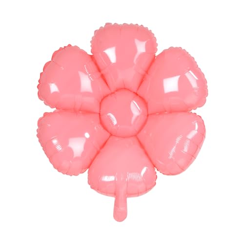 Homéa, Luftballon Metallise Blume Rosa mit Strohhalm D62 cm Prinzessin Natur von Homéa