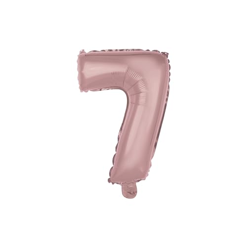 Homéa, Luftballon Zahl 7, Metallise, aus Aluminium, mit Strohhalm, Höhe 40 cm, Roségold Homéa, Luftballon Zahl 7, Metallise, aus Aluminium, mit Strohhalm, Höhe 40 cm, Roségold von Homéa
