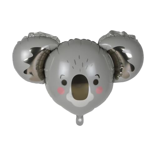 Homéa, Luftballon aus Metall, Koala-Kopf, mit Strohhalm, 67 x 50 cm, Koala von Homéa