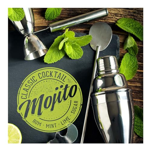 Homéa, Set mit 20 Papierservietten, 3-lagig, 33 x 33 cm, Cocktail Mojito Homéa, Set mit 20 Papierservietten, 3-lagig, 33 x 33 cm, Cocktail Mojito von Homéa