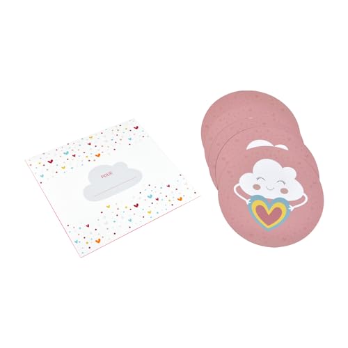 Homéa, Set mit 6 Einladungen + Umschlägen zum Geburtstag, aus Papier, Rainbow Homéa, Set mit 6 Einladungen + Umschlägen zum Geburtstag, aus Papier, Rainbow von Homéa