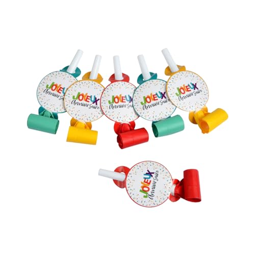 Homéa, Set mit 6 Geneslosen aus Papier + PP, Höhe 11,5 cm, Happy Confetti Homéa, Set mit 6 Geneslosen aus Papier + PP, Höhe 11,5 cm, Happy Confetti von Homéa