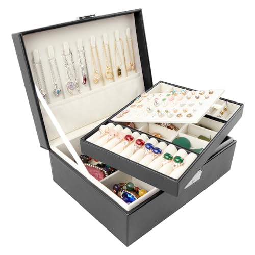 Homeanda schmuckkästchen damen schmuckschatulle schmuckkästchen mit schlüssel schmuckbox leder schmuckschatulle groß schmuckkästchen schmuckschatullen(UG-Schwarz) Homeanda schmuckkästchen damen schmuckschatulle schmuckkästchen mit schlüssel schmuckbox leder schmuckschatulle groß schmuckkästchen schmuckschatullen(UG-Schwarz) von Homeanda
