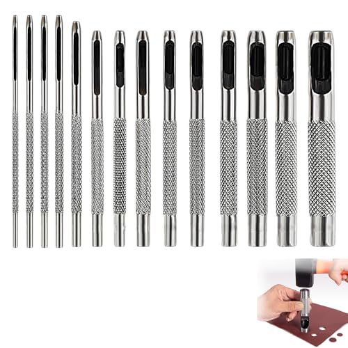 Homefantasy 14 Stück Verschiedene Größen Stahl Hohl Punch Set,Locheisen Set,Leder Punch Werkzeug,Runde Stahl Hohl Punch Set,Hohlstanzer-Werkzeug für Leder,für Leder, Uhrenarmband, Dichtung Gürtel Homefantasy 14 Stück Verschiedene Größen Stahl Hohl Punch Set,Locheisen Set,Leder Punch Werkzeug,Runde Stahl Hohl Punch Set,Hohlstanzer-Werkzeug für Leder,für Leder, Uhrenarmband, Dichtung Gürtel von Homefantasy