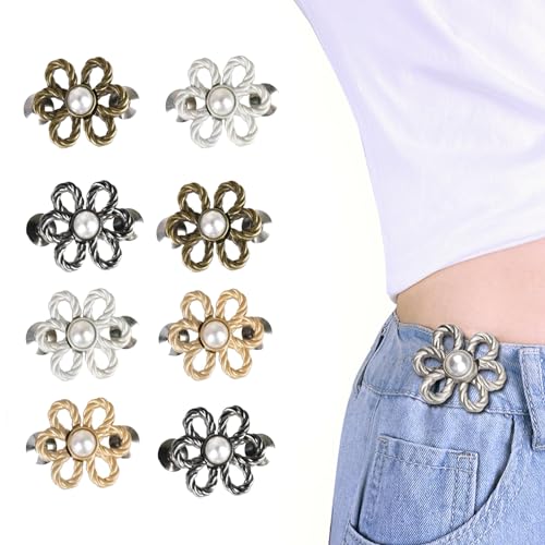 Homefantasy 8 Hosenknöpfe zum Stecken,lütenblattform Verstellbare Nagelfreie Taillenschnallen Hosen Knopf Spanner Fastener ean Knopfnadeln Verstellbare Nagelfreie Taillenschnallen Hosenbund Enger Mach Homefantasy 8 Hosenknöpfe zum Stecken,lütenblattform Verstellbare Nagelfreie Taillenschnallen Hosen Knopf Spanner Fastener ean Knopfnadeln Verstellbare Nagelfreie Taillenschnallen Hosenbund Enger Mach von Homefantasy