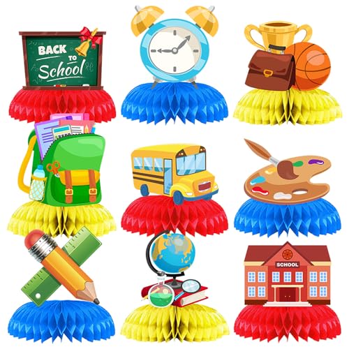 Homefantasy 9 Stück Schuleinführung Mittelstück Deko,Waben Tischdeko,Schulkind 123 ABC Bienenwabe Tischdekorationen,Schulanfang Einschulung Party Deko,für Mädchen Jungen Schuleinführung Tischdekoratio Homefantasy 9 Stück Schuleinführung Mittelstück Deko,Waben Tischdeko,Schulkind 123 ABC Bienenwabe Tischdekorationen,Schulanfang Einschulung Party Deko,für Mädchen Jungen Schuleinführung Tischdekoratio von Homefantasy