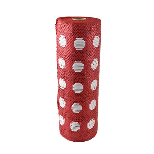 Homeford Polyester gepunkteter Stoff, 25,4 cm x 9,1 m, Rot/Weiß Homeford Polyester gepunkteter Stoff, 25,4 cm x 9,1 m, Rot/Weiß von Homeford