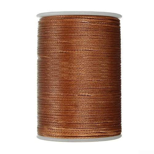 Gewachstes Premium-Polyestergarn, 0, 8 mm, 78 m, für alle Ihre Nähbedürfnisse in Lederhandwerk (Kaffee) von Homefurnishmall