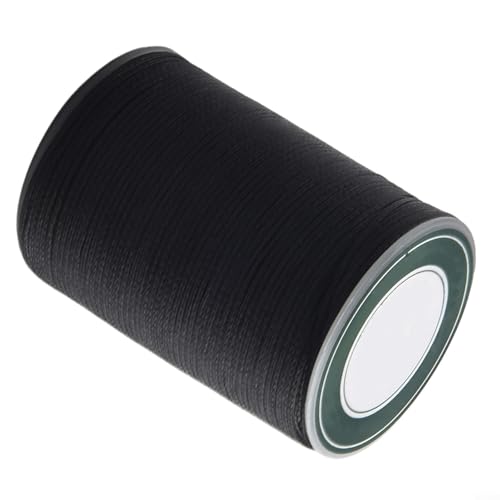 Gewachstes Premium-Polyestergarn, 0, 8 mm, 78 m, für alle Ihre Nähbedürfnisse in Lederhandwerk (schwarz) von Homefurnishmall