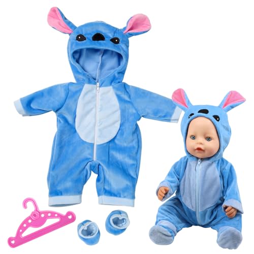 Puppenkleidung Für 14-17/35–43 cm Zoll Puppen+Aufhänger+Socken, Blaues Cartoon Kleidung Outfits Für Baby Puppen, Geburtstag Geschenke Für Mädchen Kinder Jungen Puppenkleidung Für 14-17/35–43 cm Zoll Puppen+Aufhänger+Socken, Blaues Cartoon Kleidung Outfits Für Baby Puppen, Geburtstag Geschenke Für Mädchen Kinder Jungen von Homelyxe