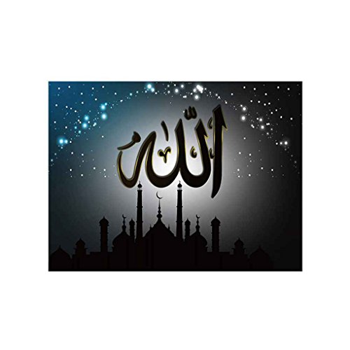 Homemagiceer Segeltuch-Ölgemälde-Zeichnung arabische Kalligraphie Islamische Symbol Bild Poster Sofa Hintergrund Wandaufkleber von Homemagiceer