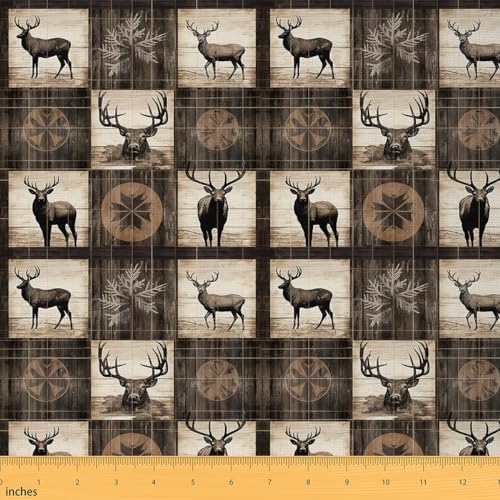 Homemissing Hirsch Patchwork Stoffe Wild Hirsch Stoff 92x150cm Erwachsene Geometrie Stoff Meterware für Stühle Wild Tier DIY Reupholstery Polsterstoff Homemissing Hirsch Patchwork Stoffe Wild Hirsch Stoff 92x150cm Erwachsene Geometrie Stoff Meterware für Stühle Wild Tier DIY Reupholstery Polsterstoff von Homemissing