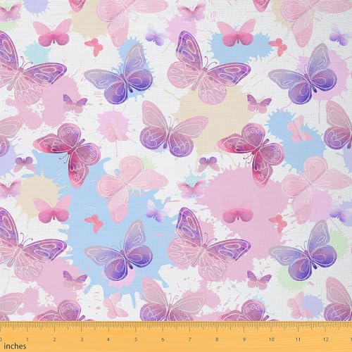 Homemissing Schmetterling Stoff 92x150cm Lila Schmetterling Patchwork Stoffe Tier Stoff Meterware für Stühle Blau DIY Reupholstery Polsterstoff Homemissing Schmetterling Stoff 92x150cm Lila Schmetterling Patchwork Stoffe Tier Stoff Meterware für Stühle Blau DIY Reupholstery Polsterstoff von Homemissing