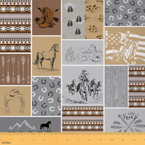 Homemissing Western Cowboy Patchwork Stoffe für Kinder Jungen Mädchen Südwesten Stoff 92x150cm Böhmisch Arrow Stoff Meterware für Stühle Kaktus Teal Orange Grau Polsterstoff Homemissing Western Cowboy Patchwork Stoffe für Kinder Jungen Mädchen Südwesten Stoff 92x150cm Böhmisch Arrow Stoff Meterware für Stühle Kaktus Teal Orange Grau Polsterstoff von Homemissing