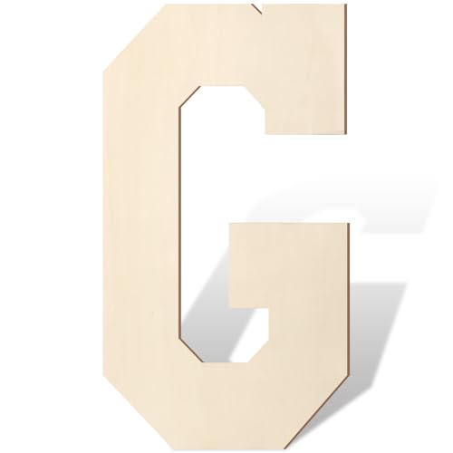 Große Holzbuchstaben, 43,2 cm, große Holzbuchstaben, G-Form, Ausschnitt, Alphabet, unlackiert, Vintage, Sport, Varsity-Stil, bemalbare Holzbuchstaben für Wanddekoration, Kinderzimmer, Namen, Malerei Große Holzbuchstaben, 43,2 cm, große Holzbuchstaben, G-Form, Ausschnitt, Alphabet, unlackiert, Vintage, Sport, Varsity-Stil, bemalbare Holzbuchstaben für Wanddekoration, Kinderzimmer, Namen, Malerei von Homenthus