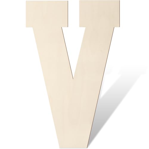 Große Holzbuchstaben, 43,2 cm, große Holzbuchstaben, V-Form, Ausschnitt, Alphabet, unlackiert, Vintage, Sport, Varsity-Stil, bemalbare Holzbuchstaben für Wanddekoration, Kinderzimmer, Namen, Malerei Große Holzbuchstaben, 43,2 cm, große Holzbuchstaben, V-Form, Ausschnitt, Alphabet, unlackiert, Vintage, Sport, Varsity-Stil, bemalbare Holzbuchstaben für Wanddekoration, Kinderzimmer, Namen, Malerei von Homenthus