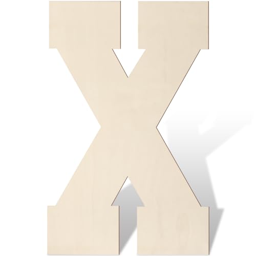 Große Holzbuchstaben, 43,2 cm, große Holzbuchstaben, X-Form, Ausschnitt, Alphabet, unlackiert, Vintage, Sport, Varsity-Stil, bemalbare Holzbuchstaben für Wanddekoration, Kinderzimmer, Namen, Malerei Große Holzbuchstaben, 43,2 cm, große Holzbuchstaben, X-Form, Ausschnitt, Alphabet, unlackiert, Vintage, Sport, Varsity-Stil, bemalbare Holzbuchstaben für Wanddekoration, Kinderzimmer, Namen, Malerei von Homenthus