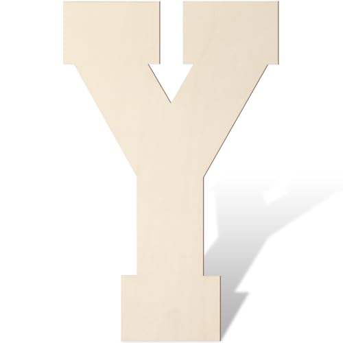 Große Holzbuchstaben, 43,2 cm, große Holzbuchstaben, Y-Form, Ausschnitt, Alphabet, unlackiert, Vintage, Sport, Varsity-Stil, bemalbare Holzbuchstaben für Wanddekoration, Kinderzimmer, Namen, Malerei Große Holzbuchstaben, 43,2 cm, große Holzbuchstaben, Y-Form, Ausschnitt, Alphabet, unlackiert, Vintage, Sport, Varsity-Stil, bemalbare Holzbuchstaben für Wanddekoration, Kinderzimmer, Namen, Malerei von Homenthus